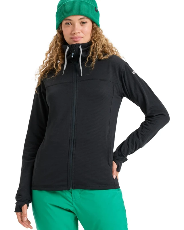 Roxy Fleece sweater VERTERE FULL ZIP Women's Black M