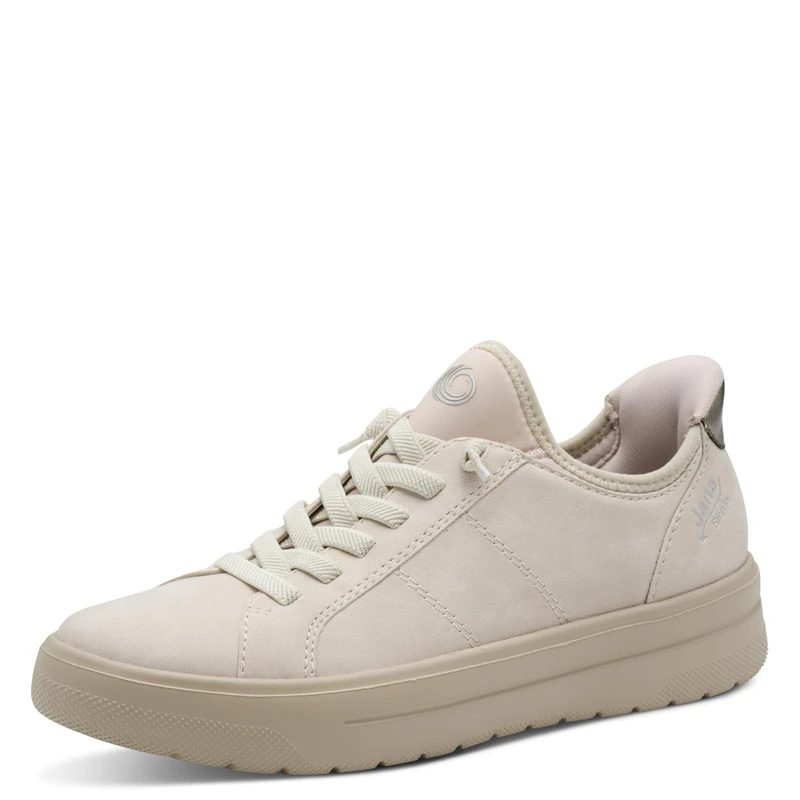 Jana Women’s Step-in Sneakers Lightweight Flexible Slip-On Vegan, Offwhite, 4 UK