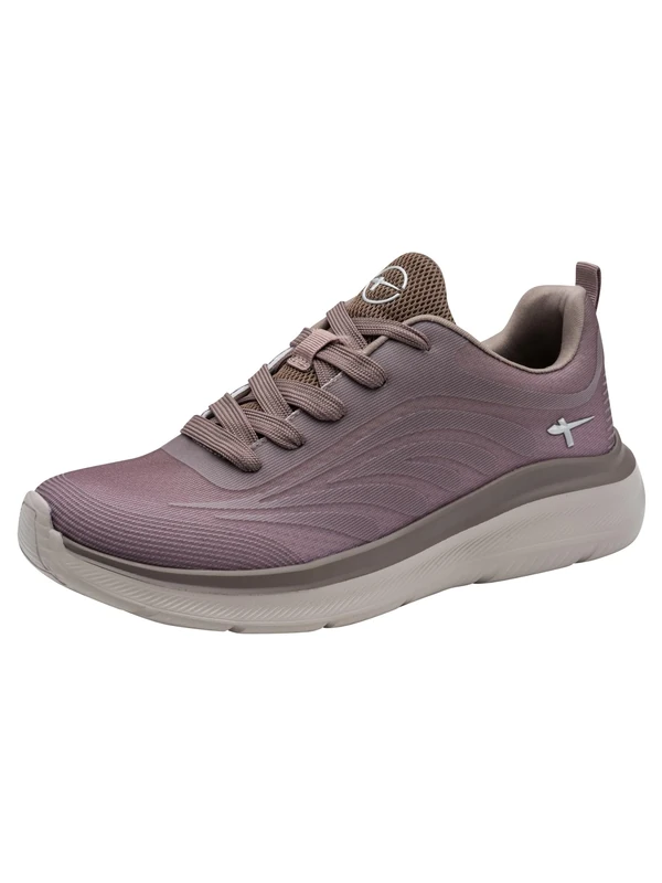Tamaris Comfort Women’s Flat Sneakers Sporty Vegan, Taupe, 5 UK - Image 1