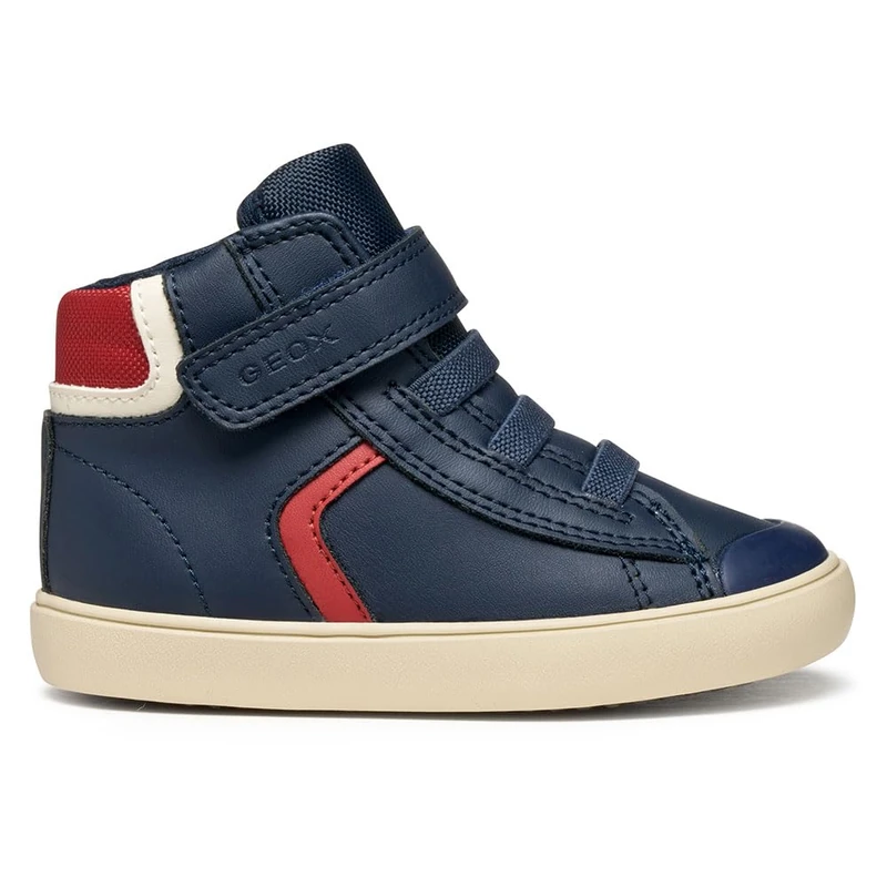 Geox Baby B GISLI BOY Sneaker, Navy/RED, 7 UK Child