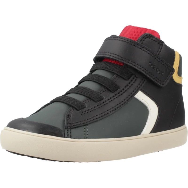 Geox Baby B GISLI BOY Sneaker, Black/DK Green, 7 UK Child