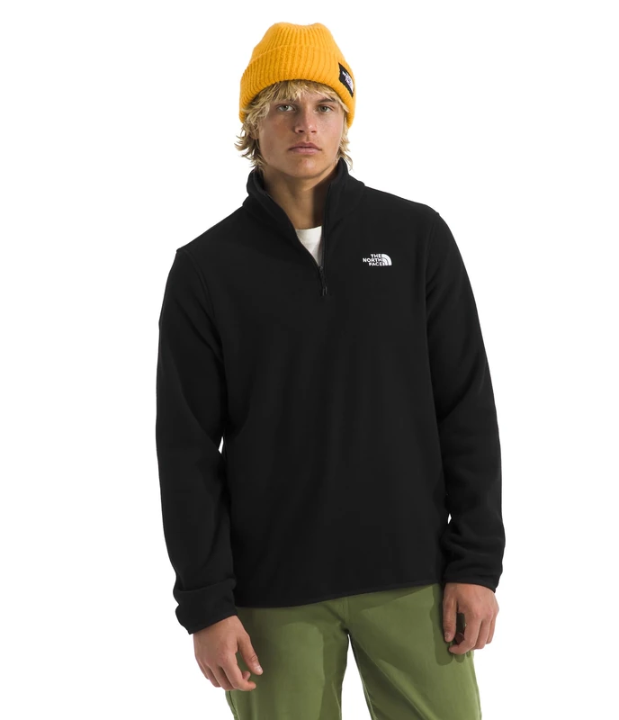The North Face Men's Glacier Fleece 1/4 Zip Sweatshirt, Tnf Black, L