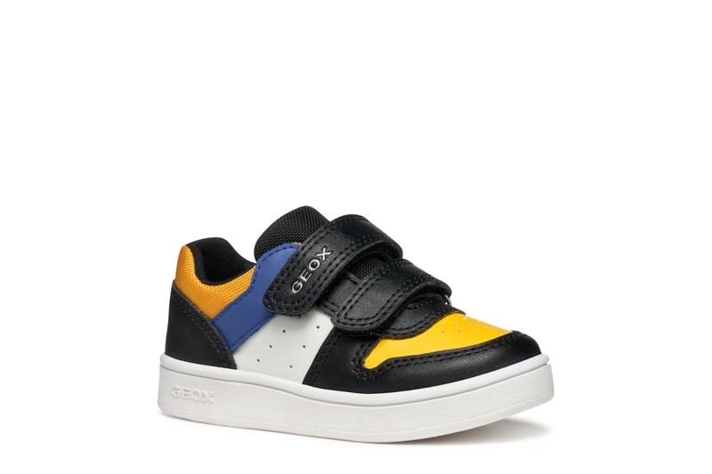 Geox Baby B ECLYPER BOY Sneaker, Black/DK Yellow, 7 UK Child