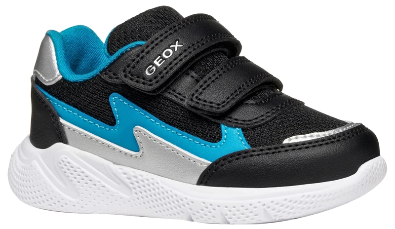 Geox Baby B Sprintye Boy Sneakers Black/Sky, 21 EU