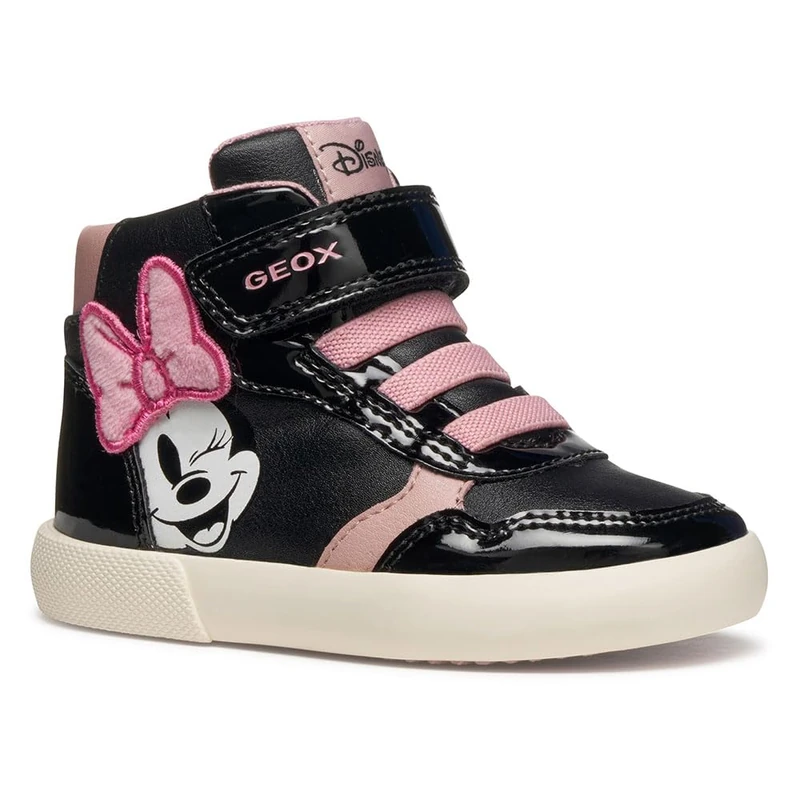 Geox Boy's B GISLI Girl Sneaker, Black/Old Rose, 9 UK Child