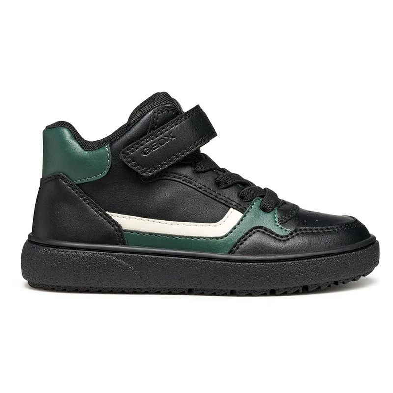 Geox J THELEVEN BOY Sneaker, Black/Green, 7.5 UK Child