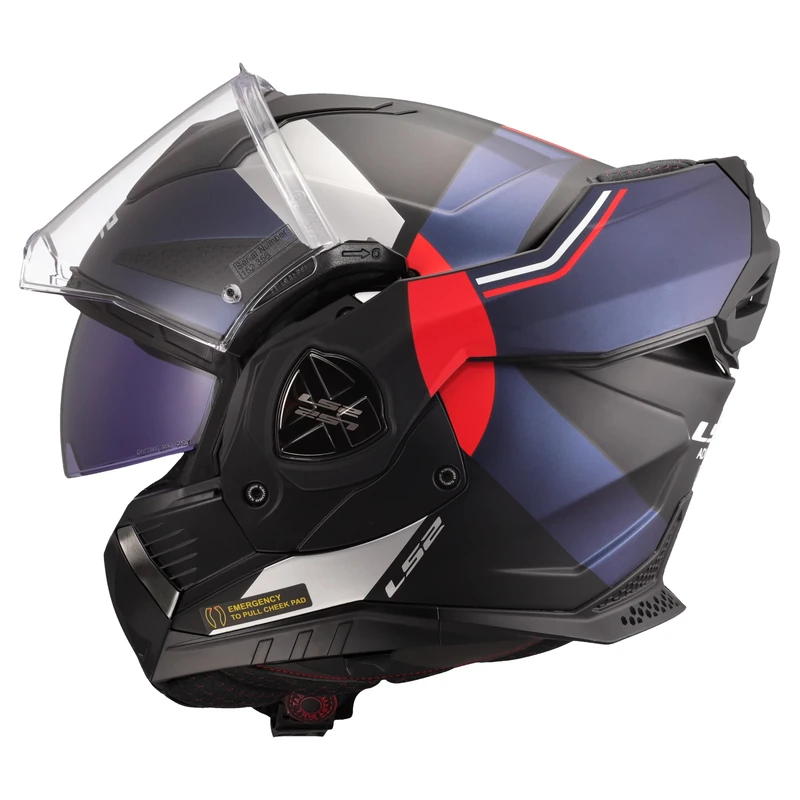 LS2, Modular Motorcycle Helmet ADVANT X ULTRA Matt Blue Red, 3XL