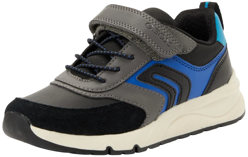 Geox Junior J Rooner Boy Sneakers Black/Blue, 32 EU