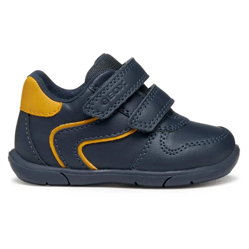 Geox Baby B Zapito Boy First Steps Navy/Ochre, 21 EU