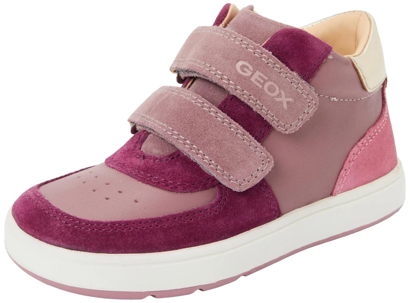 Geox Baby B Biglia Girl First Steps Rose, Smoke/Dk Purple, 25 EU