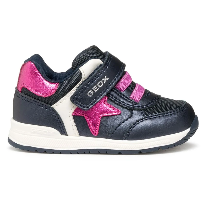 Geox Baby B Rishon Girl First Steps Navy/Fuchsia, 18 EU