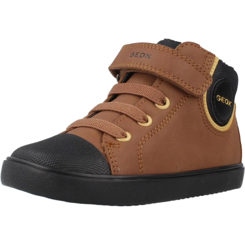 Geox Baby B GISLI BOY Sneaker, Tobacco/Black, 7 UK Child