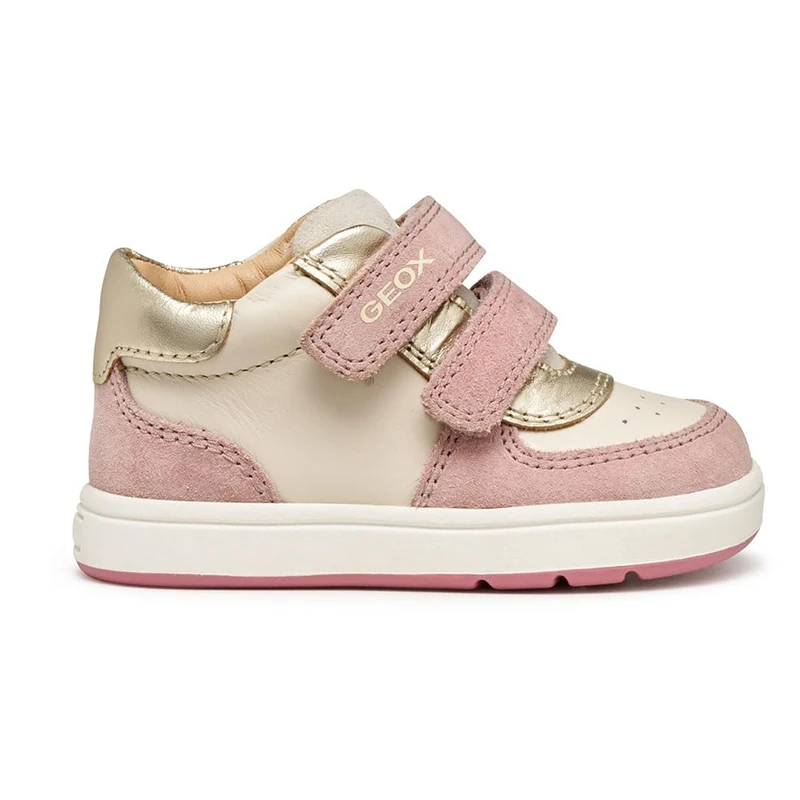 Geox Baby B Biglia Girl First Steps Lt Ivory/Old Rose, 18 EU