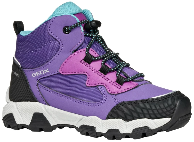 Geox J MAGNETAR G. B ABX Sneaker, Violet/Purple, 6 UK