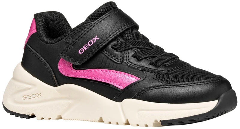Geox Junior J Loftus Girl Sneakers Black/Fuchsia, 37 EU