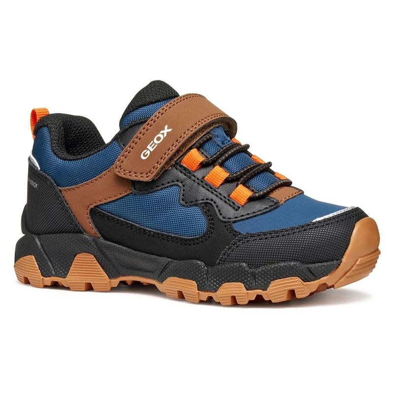 Geox Boys J Magnetar Boy B ABX Sneaker, Navy Brown, 1.5 UK - Image 1
