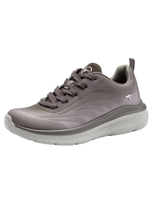 Tamaris Comfort Women’s Flat Sneakers Sporty Vegan, Taupe, 7,5 UK
