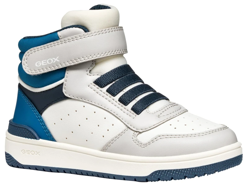 Geox Junior J Washiba Boy Sneakers White/Lt Grey, 34 EU