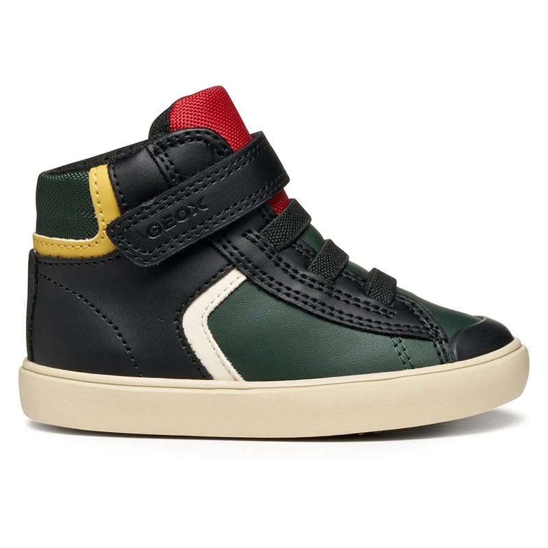 Geox Baby B Gisli Boy Sneakers Black/Dk Green, 27 EU