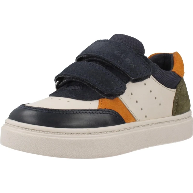 Geox Baby B Nashik Boy Sneakers Lt Ivory/Navy, 20 EU