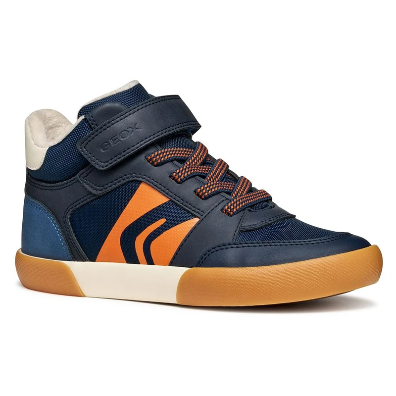 Geox Junior J Gisli Boy Sneakers Navy/Dk Orange, 32 EU