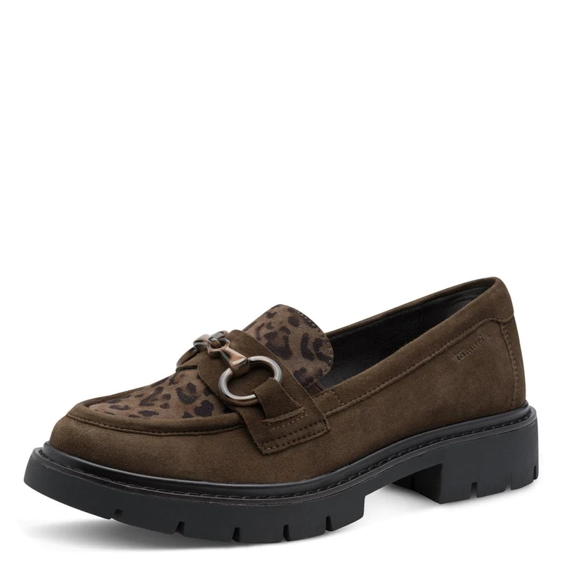 Tamaris Comfort Women’s Leather Slip-Ons Elegant, Mocca Comb, 5 UK