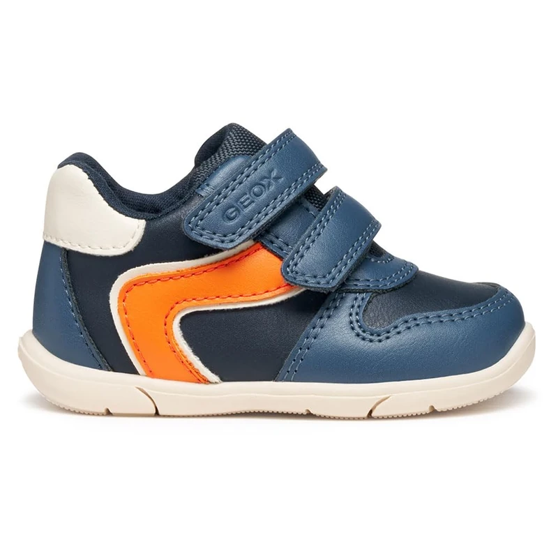 Geox Baby B Zapito Boy First Steps Avio/Orange, 18 EU - Image 1
