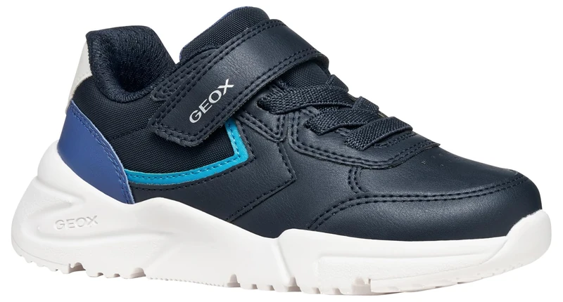 Geox Junior J Loftus Boy Sneakers, Navy/Royal, 25 EU
