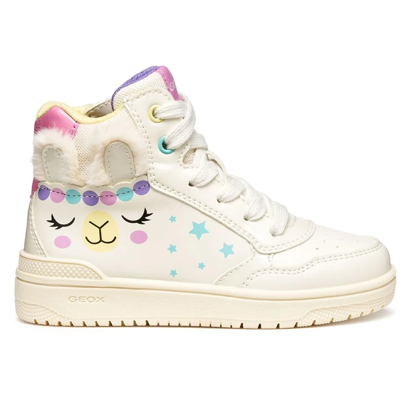 Geox Junior J Washiba Girl Sneakers Lt Ivory/Multicolor 27_EU
