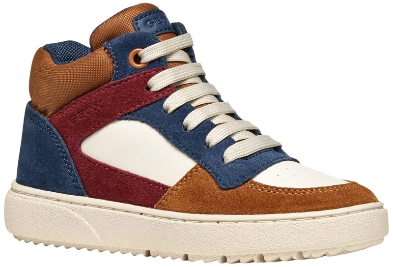Geox Junior J Theleven Boy Sneakers Lt Ivory/Lt Brown, 33 EU