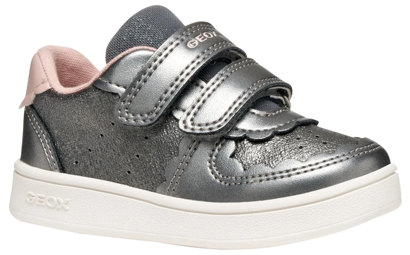 Geox Baby B Eclyper Girl Sneakers Grey/Lt Rose, 26 EU