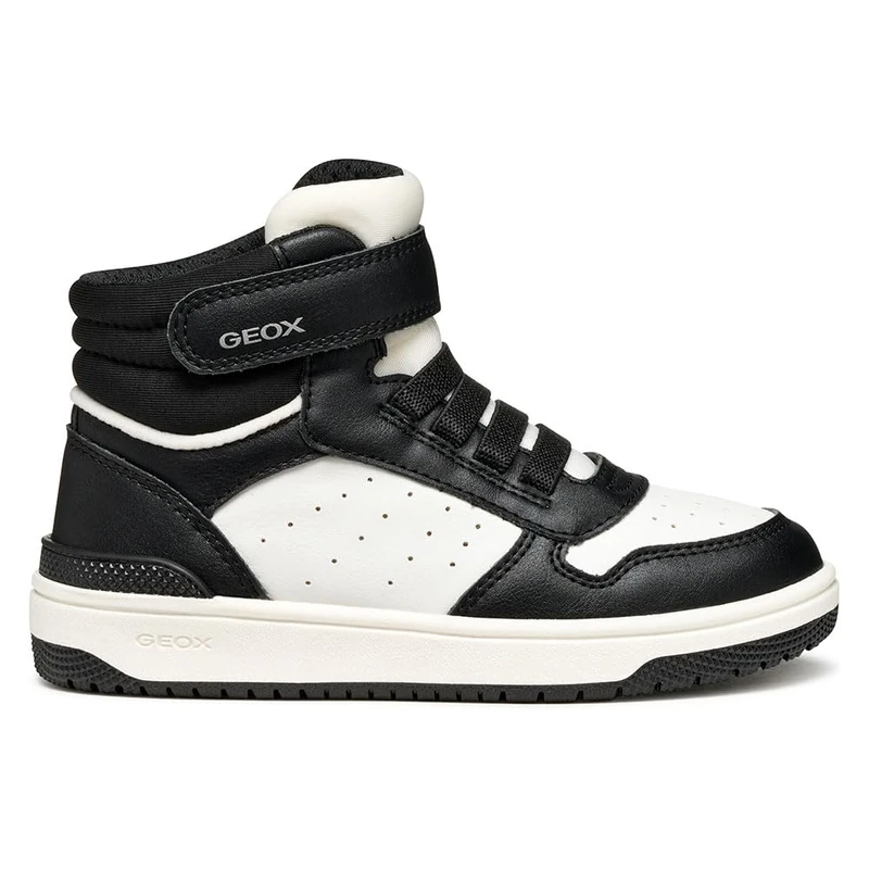 Geox J WASHIBA BOY Sneaker, Black/White, 11 UK Child