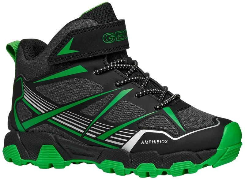 Geox Junior J Magnetar Boy B ABX Sneakers Green/Black, 34 EU