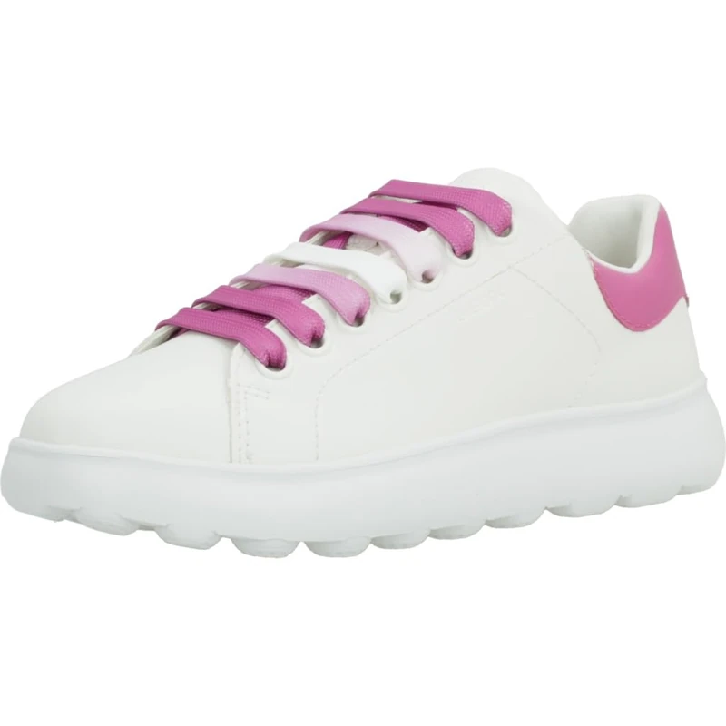 Geox Junior J Puffypop Girl Sneakers White/Dk Fuchsia, 37 EU