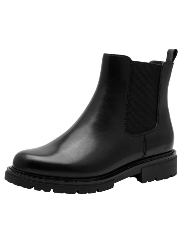 Jana Leather Women’s Chelsea Boots Classic Elegant, Black, 6 UK