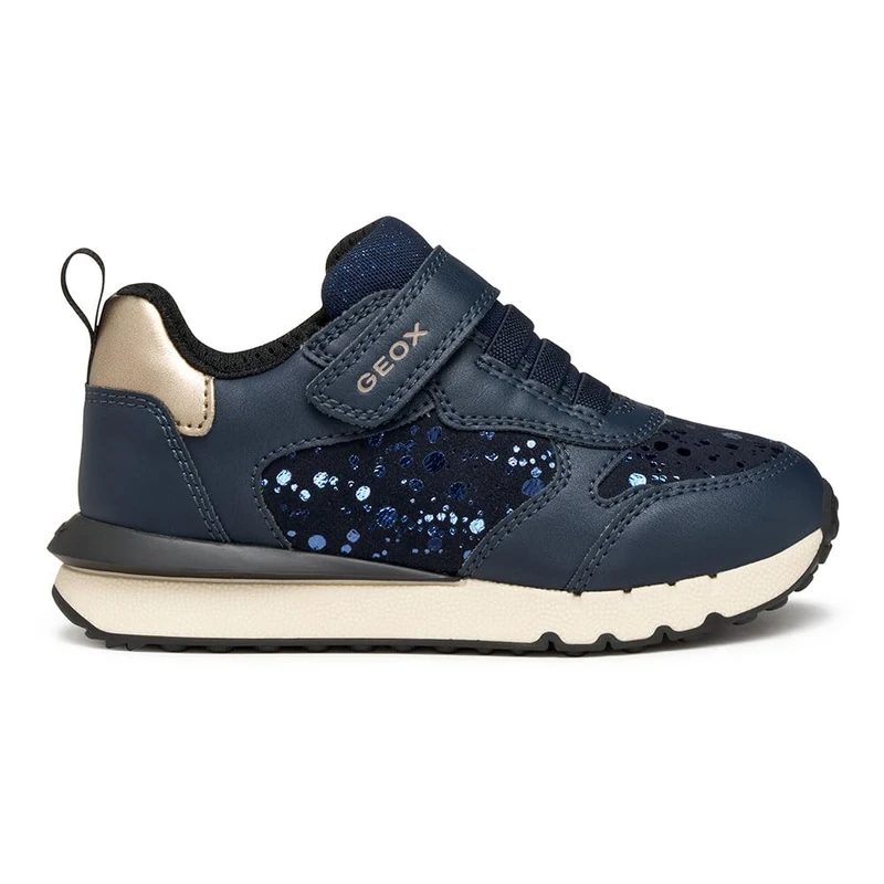 Geox Junior J Fastics Girl Sneakers Navy/Platinum, 36 EU
