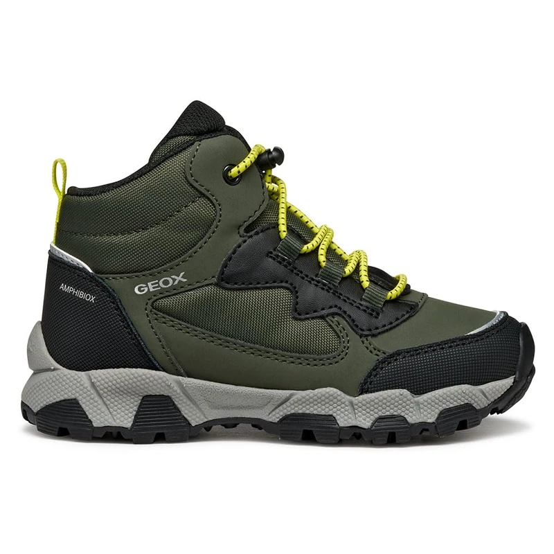 Geox Boys J Magnetar Boy B ABX Sneaker, Military Lime, 1.5 UK