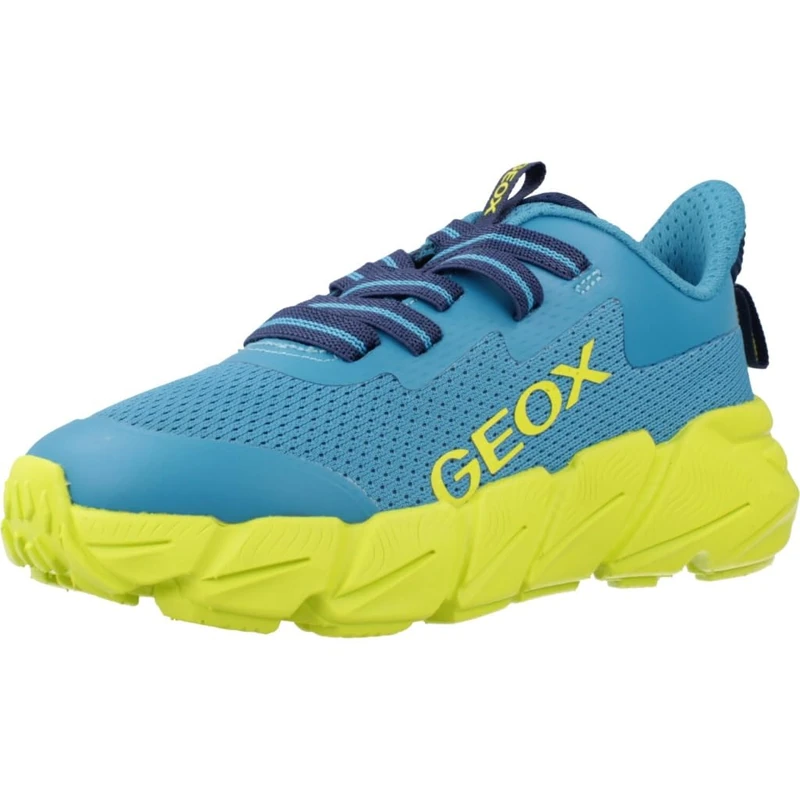 Geox Junior J Flexyper Fast Boy Sneakers Lt Blue/Lime, 28 EU