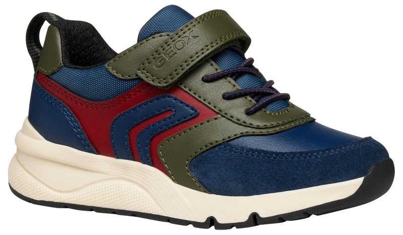Geox Junior J Rooner Boy Sneakers Military/Navy, 33 EU