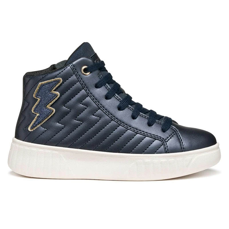 Geox J MIKIROSHI Girl Sneaker, Navy, 12.5 UK