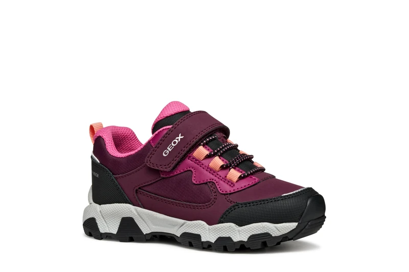 Geox Girls J Magnetar G. B ABX Sneaker, Bordeaux, 7 UK Child - Image 1