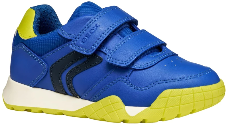 Geox Junior J Rann-E Boy Sneakers, Royal/Lime, 38 EU