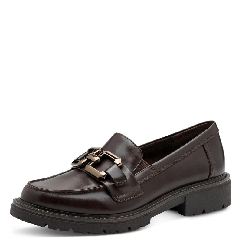 Jana Women’s Loafers Flat Elegant Vegan, Mocca, 5 UK