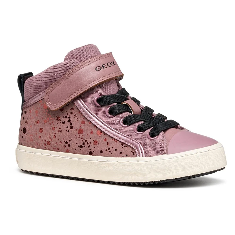 Geox Junior J Kalispera Girl Sneakers, Dk Rose/Black, 26 EU