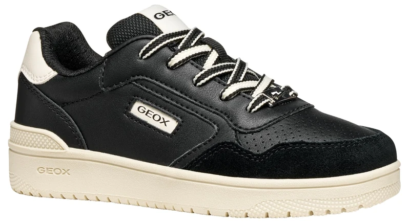 Geox J WASHIBA BOY Sneaker, Black, 1 UK