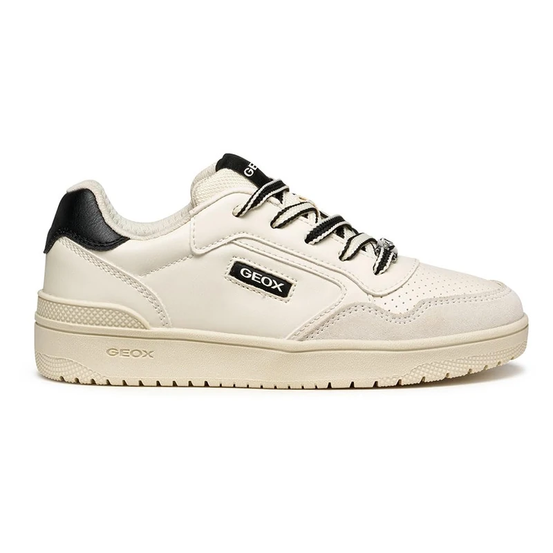 Geox J WASHIBA BOY Sneaker, LT Ivory, 4 UK