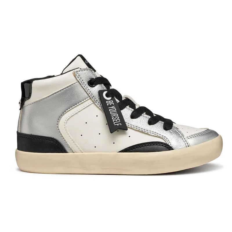 Geox Junior J Gisli Girl Sneakers White/Silver, 38 EU
