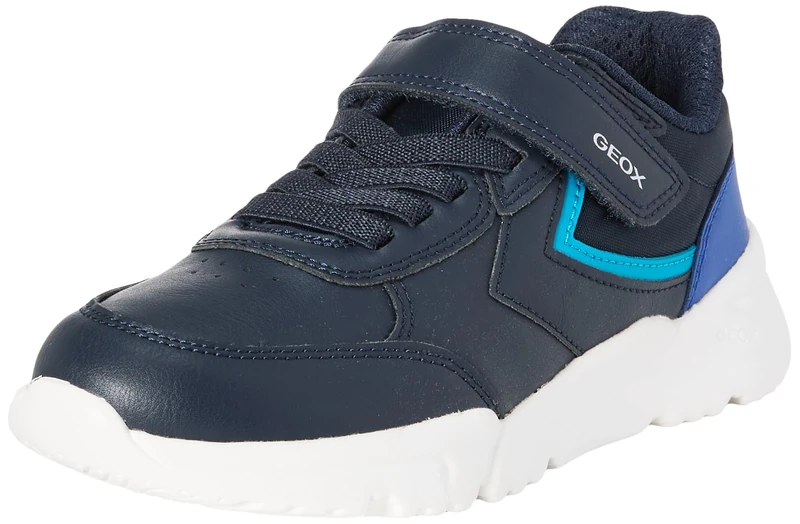 Geox Junior J Loftus Boy Sneakers, Navy/Royal, 35 EU