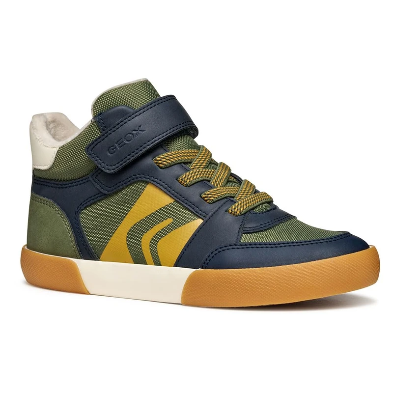 Geox Boys J Gisli Boy Sneaker, Military Navy, 12.5 UK