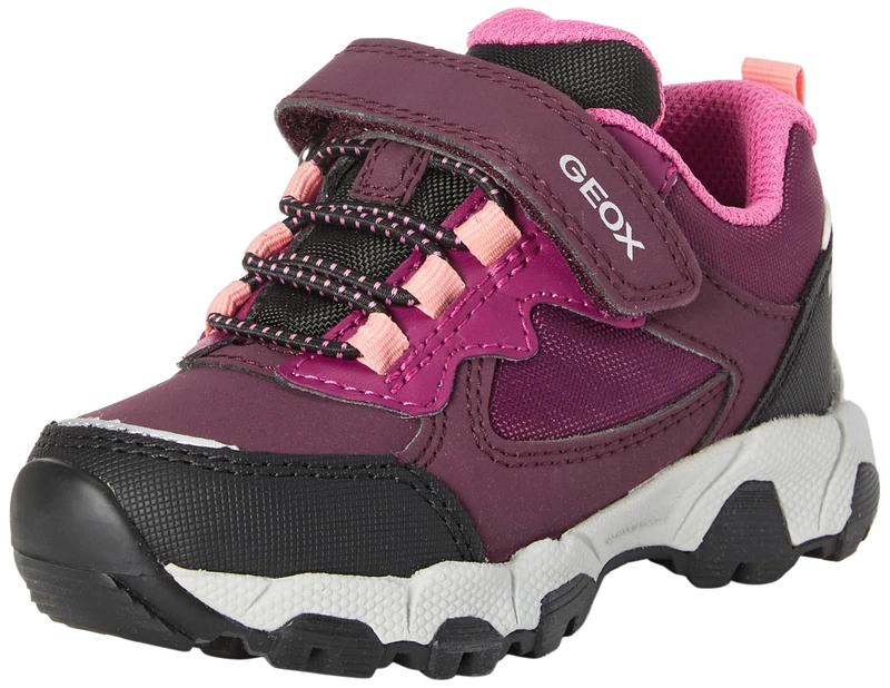 Geox Girls J Magnetar G. B ABX Sneaker, Bordeaux, 7.5 UK Child